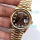 EW Factory Swiss Grade Rolex Day Date ETA3255 Watch Gold President Brown Diamond Dial (3)_th.jpg